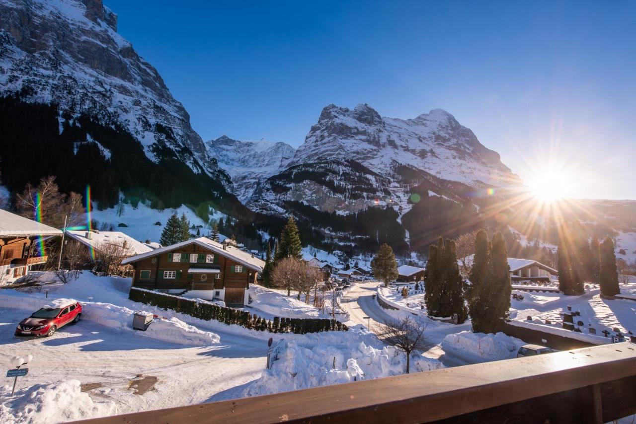 Atemberaubende Sicht Auf Eiger Nordwand Leilighet Grindelwald Eksteriør bilde